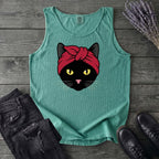 Black Cat Headband Tank Top