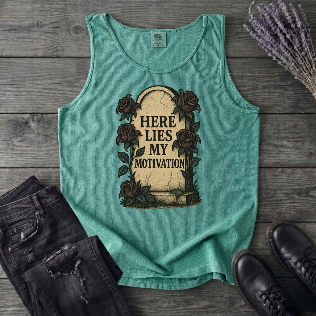 Here Lies My Motivation Tank Top