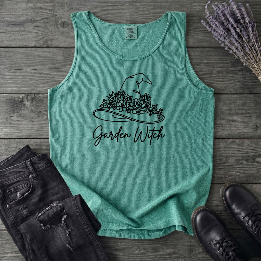 garden witch floral hat Tank Top