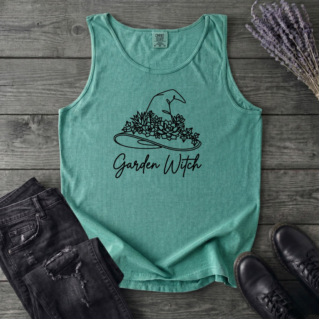 garden witch floral hat Tank Top