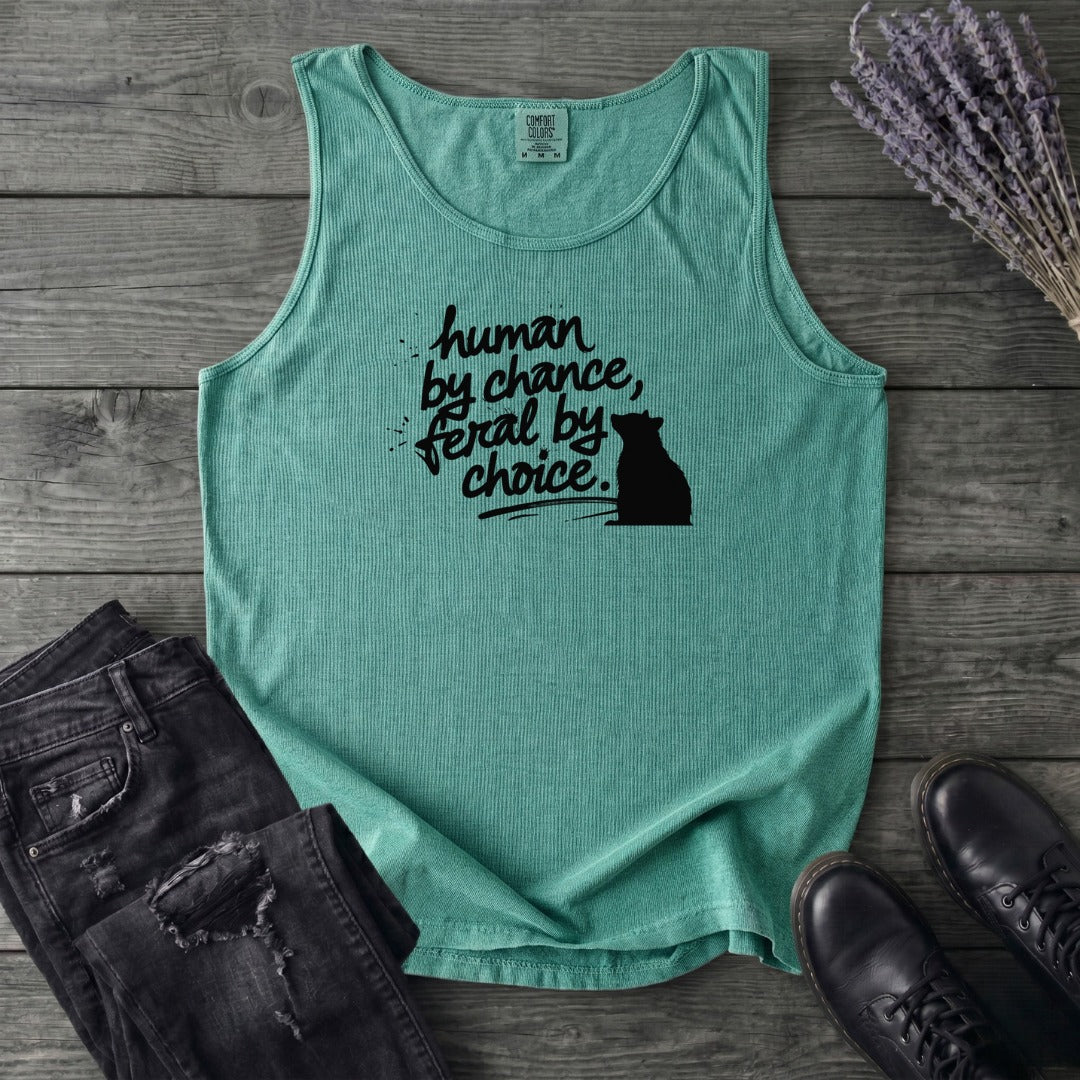 Human By Chance Feral By Choice Tank Top