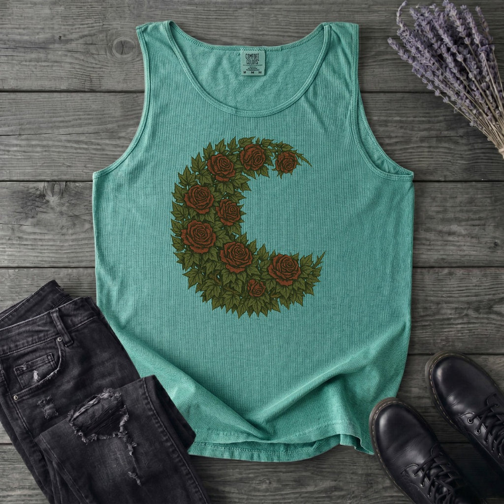 Crescent Moon Roses Tank Top