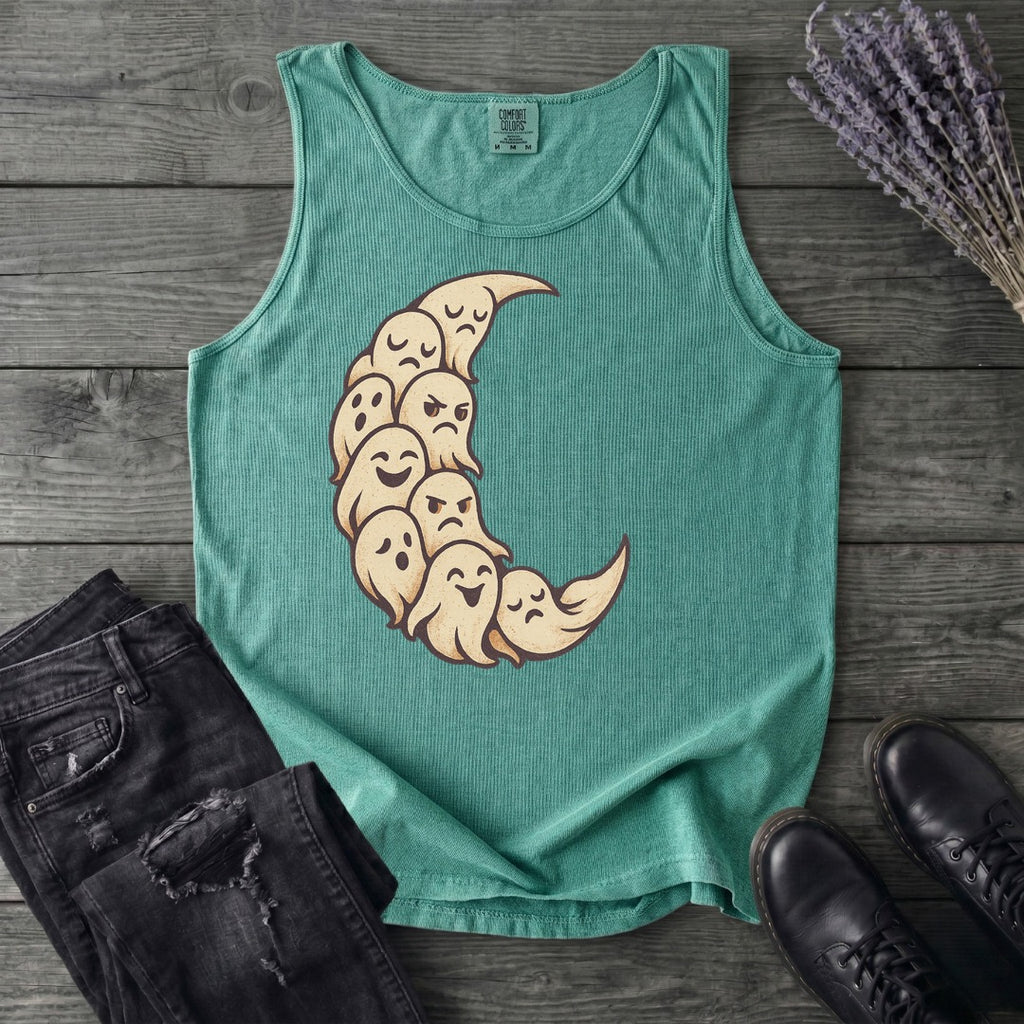 crescent moon ghosts Tank Top