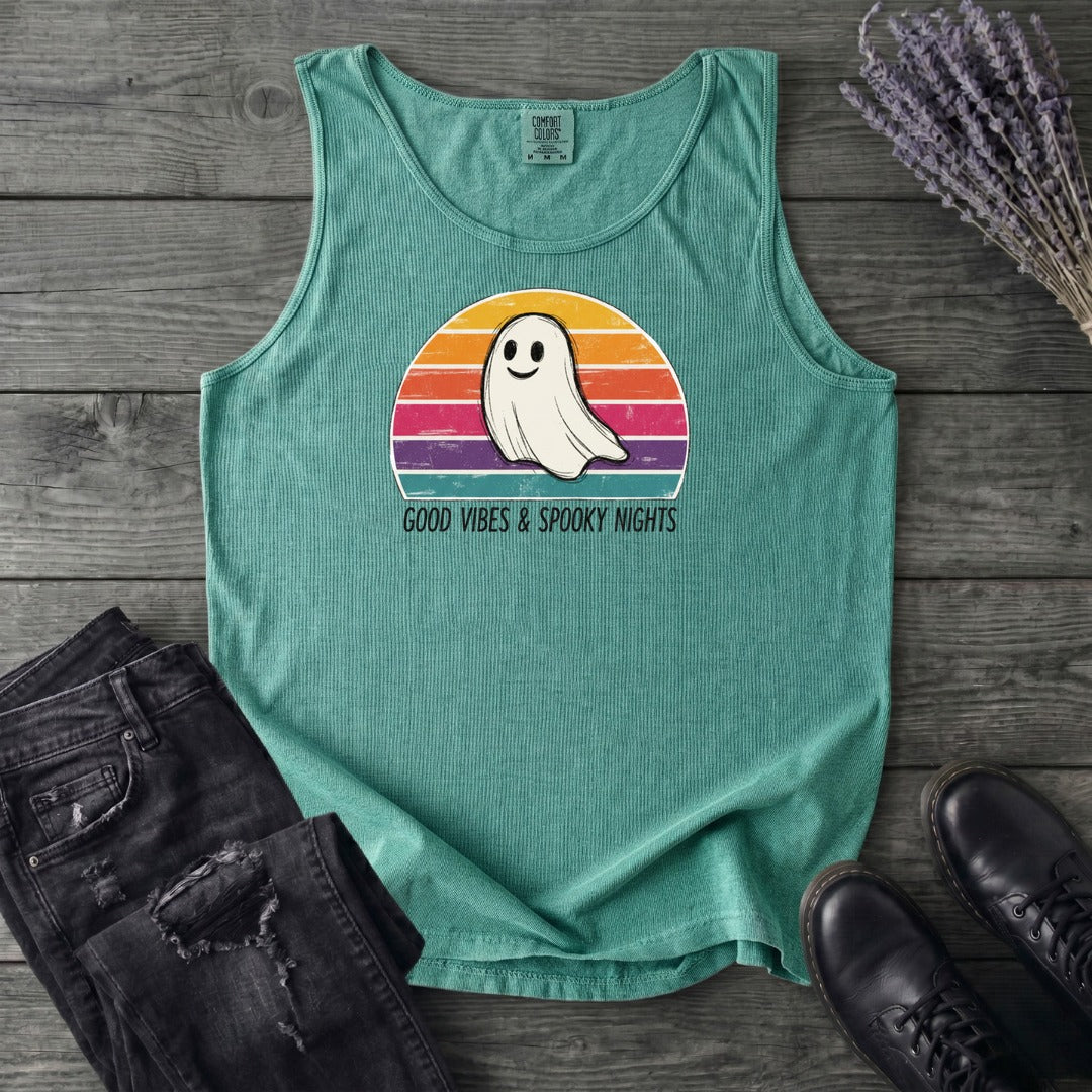 Good Vibes And Spooky Nights Tank Top