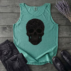 Black Rose Skull Tank Top