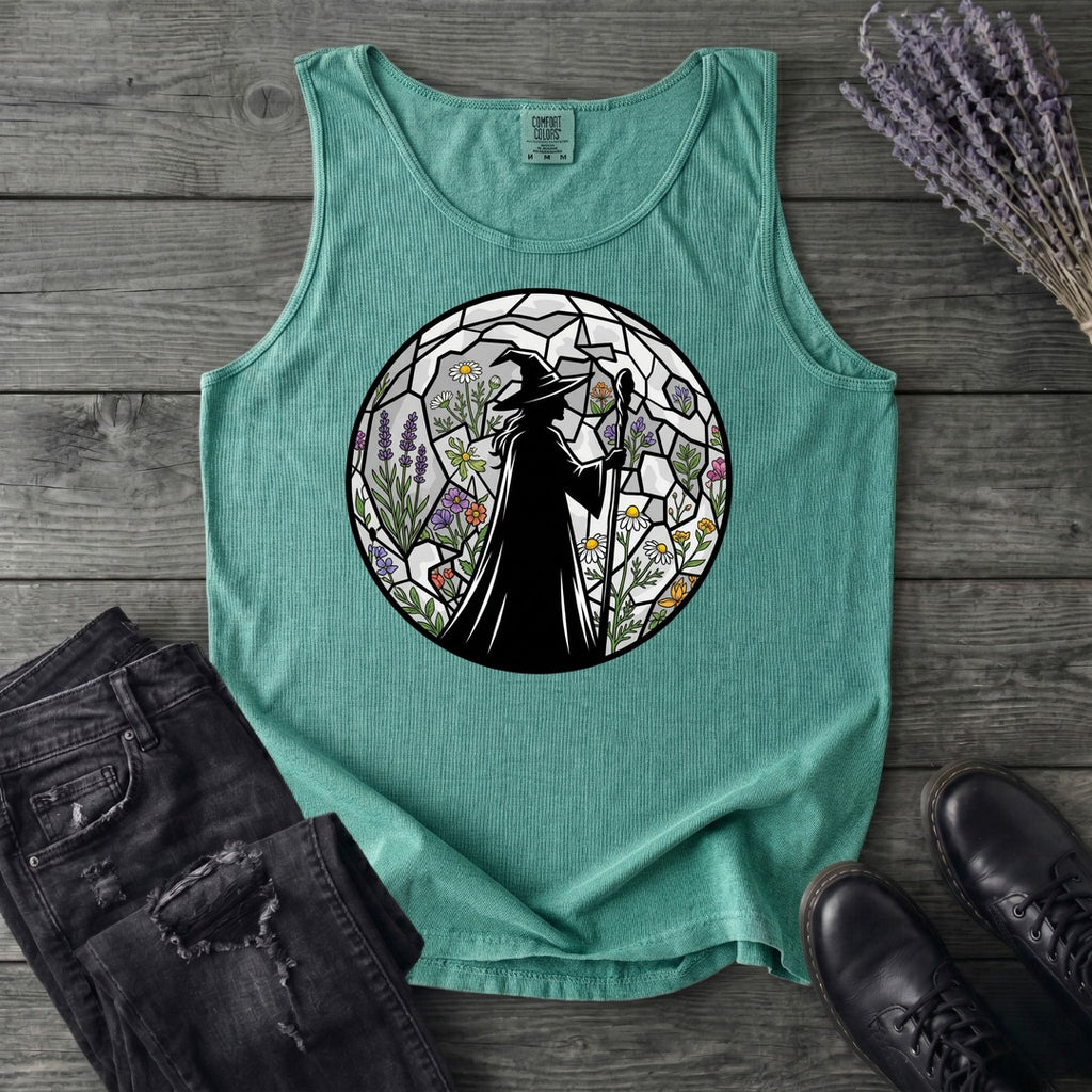 stained glass botanical witch Tank Top