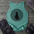 garden cat linocut Tank Top