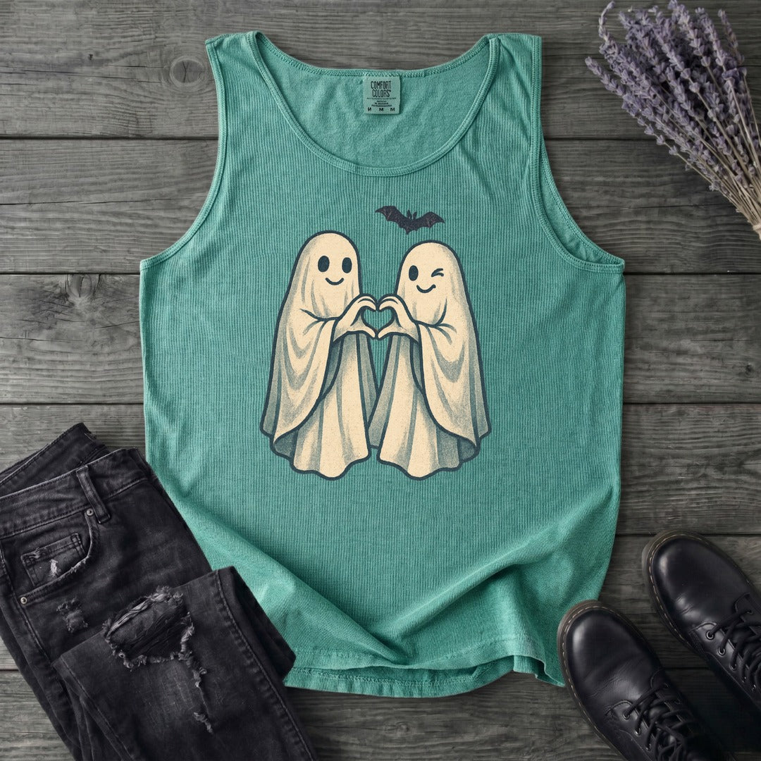 Two Ghosts Heart Hands Tank Top