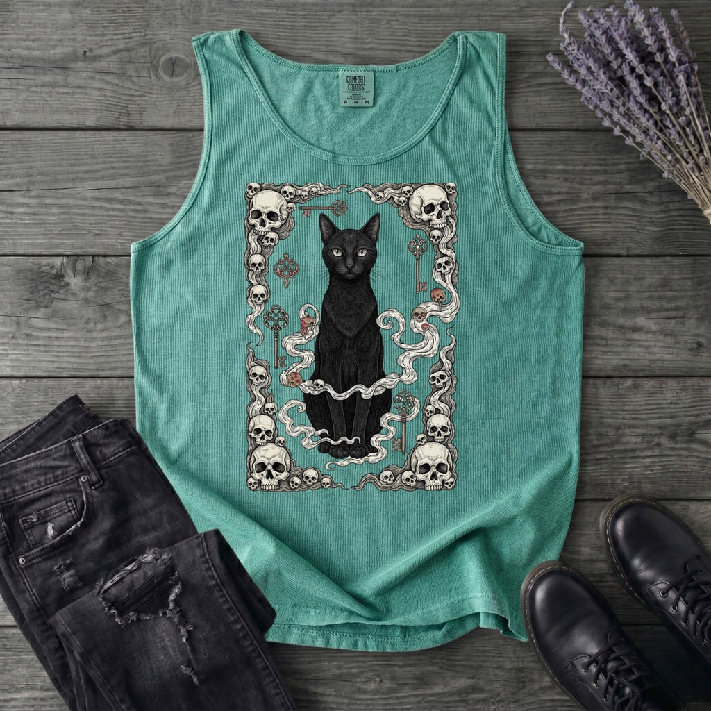 Cat Skull Card Tank Top
