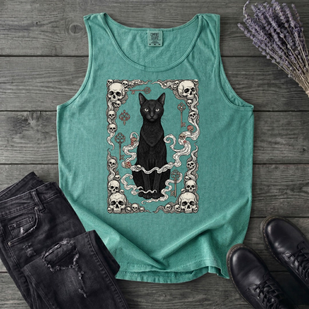 Cat Skull Card Tank Top