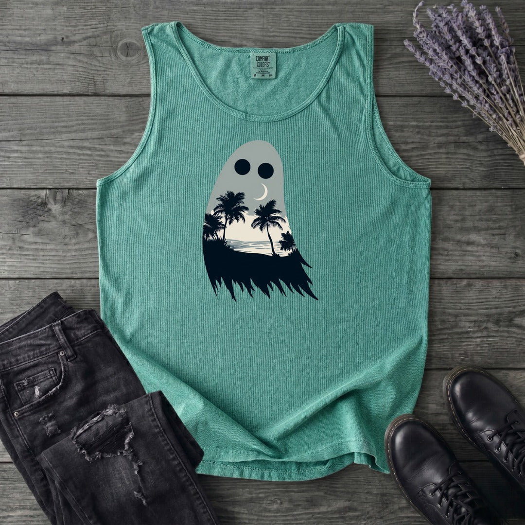 tropical ghost silhouette Tank Top