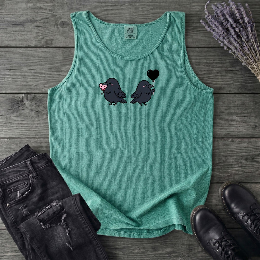 Cute Crow Couple Tank Top
