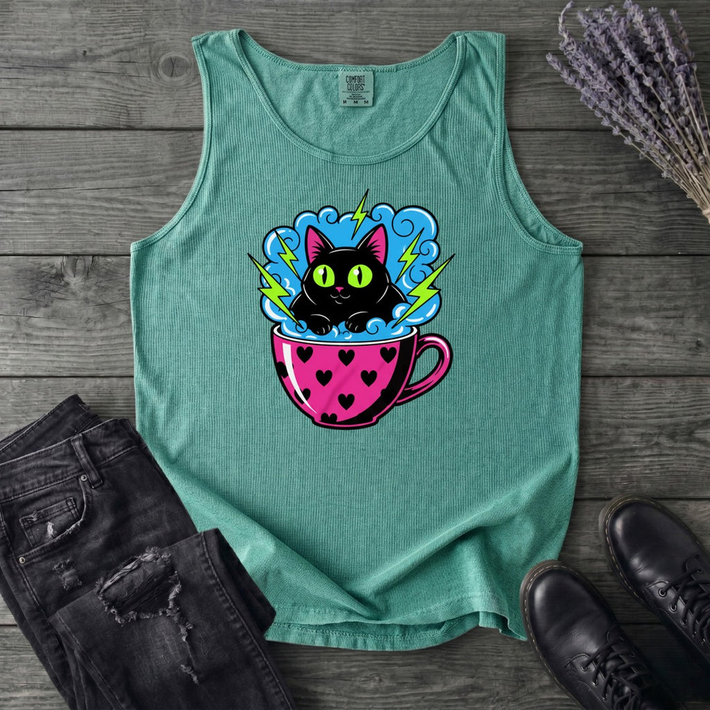 Cat Heart Mug Y2k 90s Tank Top