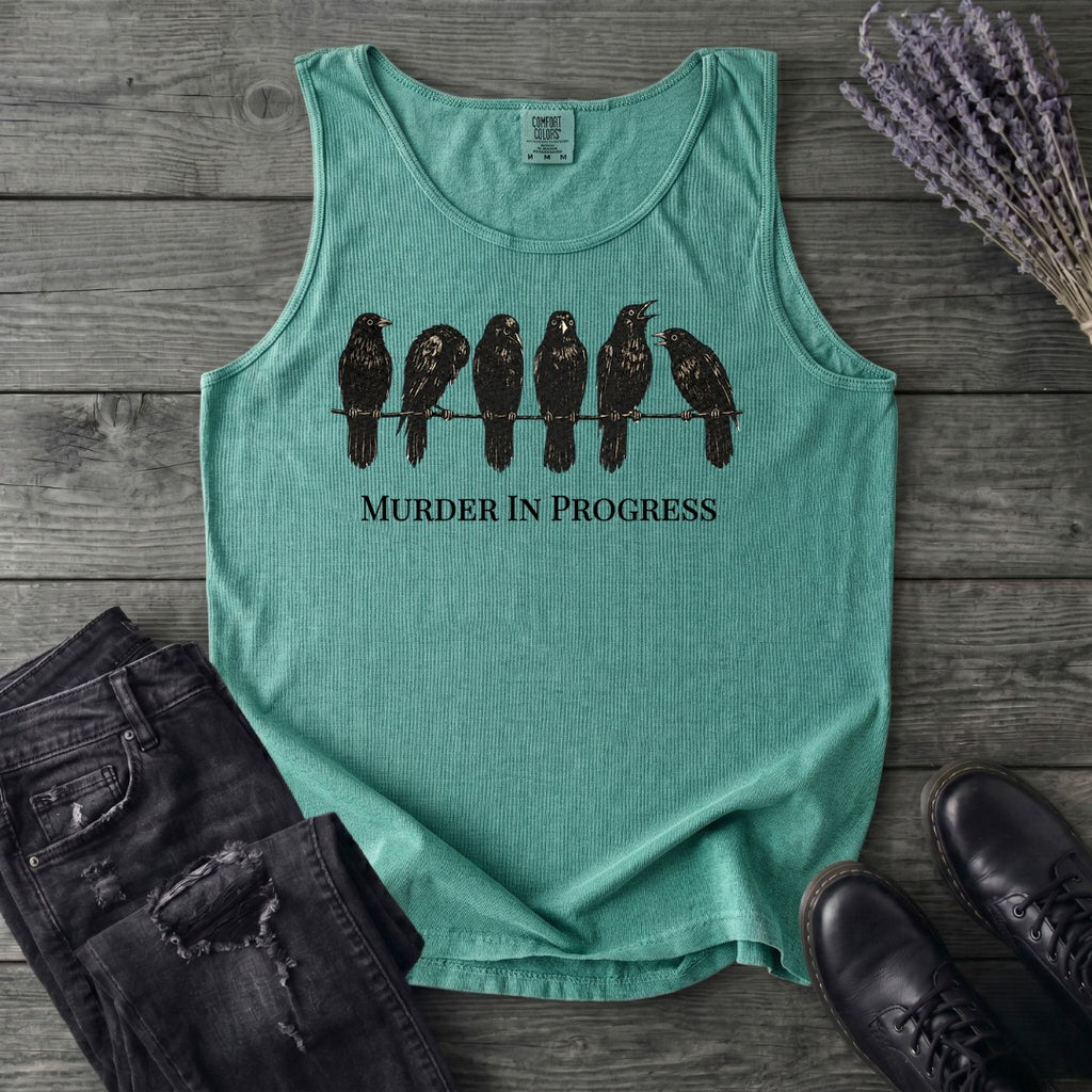 Murder In Progress Six Crows Tank Top