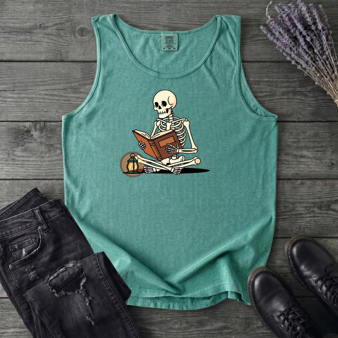 Skeleton Reading Tank Top
