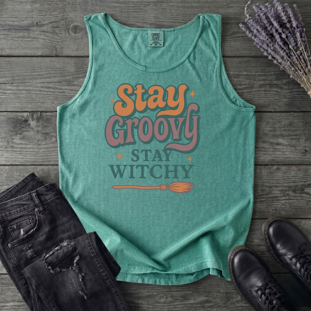 Stay Groovy Stay Witchy Tank Top