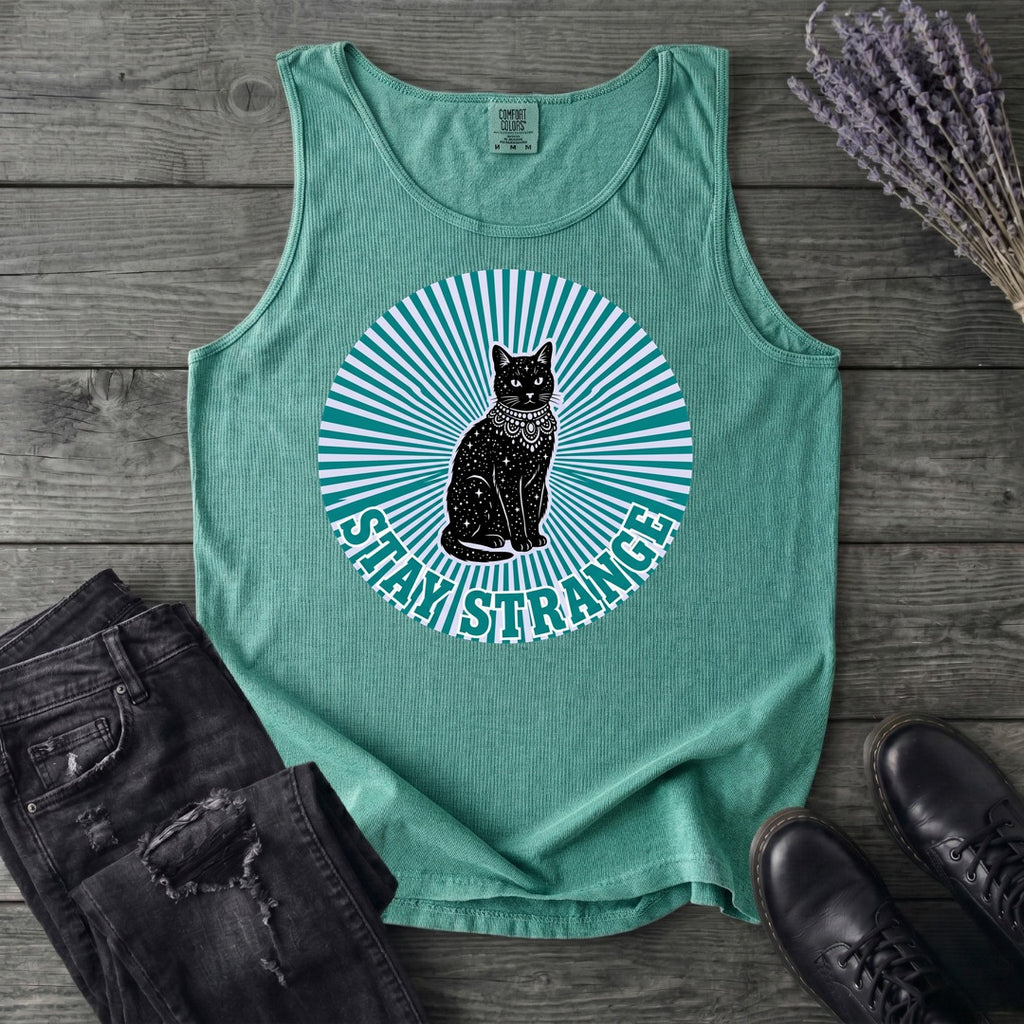stay strange celestial cat Tank Top