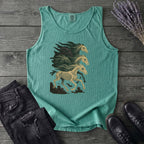 Stampeding Ghost Horses Tank Top