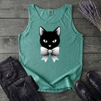 Retro Halftone Coquette Black Cat Tank Top