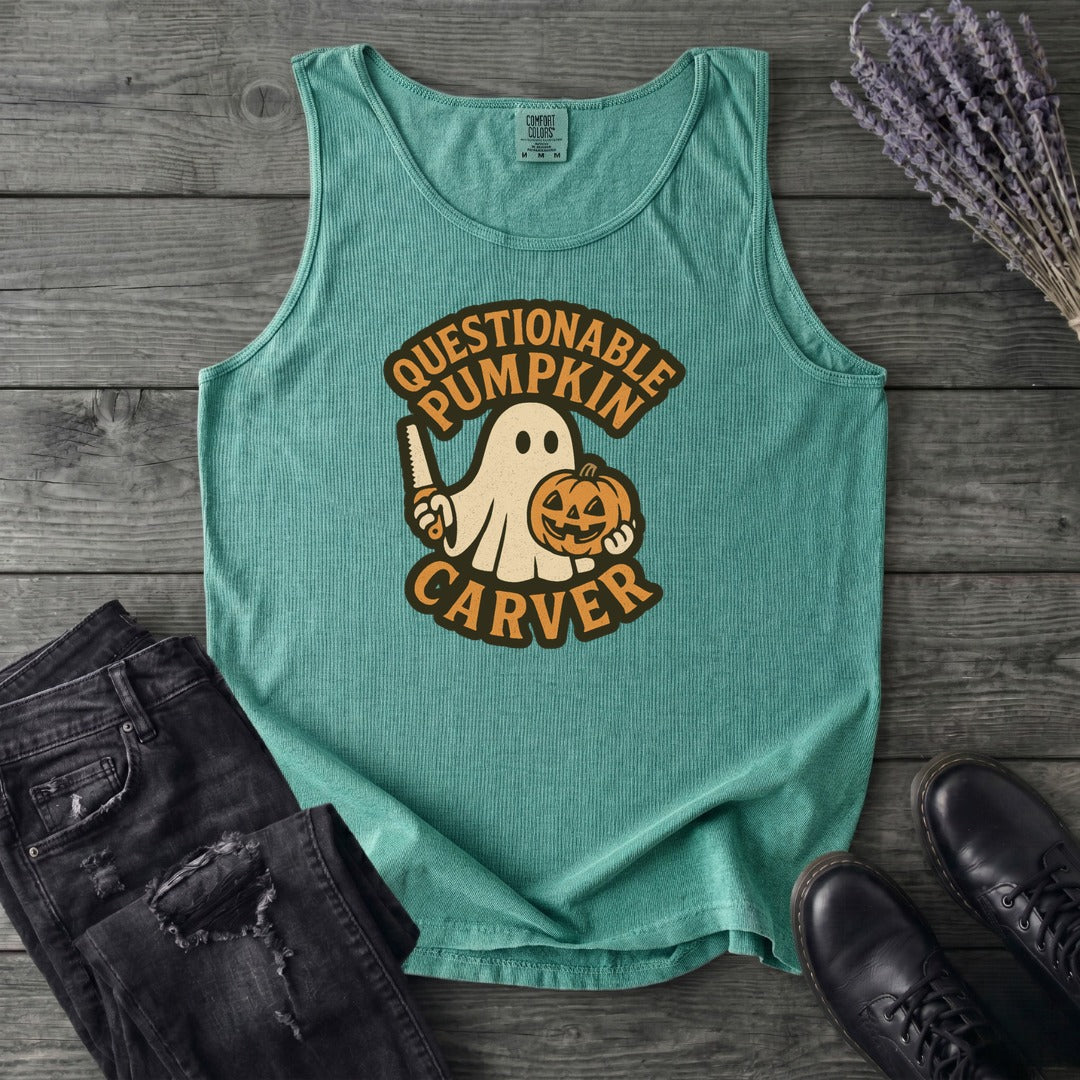 Questionable Pumpkin Carver Tank Top