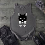 Retro Halftone Coquette Black Cat Tank Top