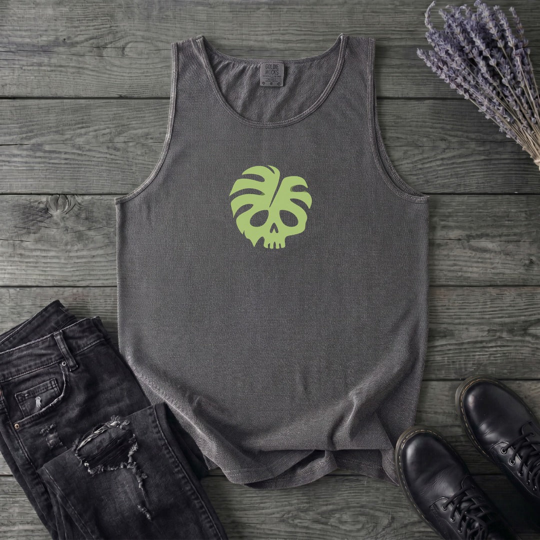 Monstera Skull Tank Top