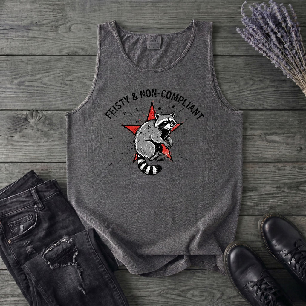 feisty non compliant raccoon Tank Top