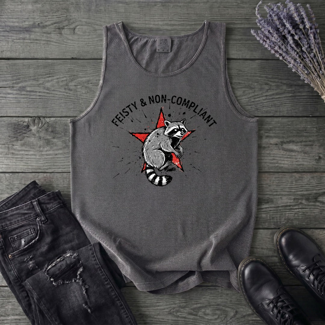 feisty non compliant raccoon Tank Top