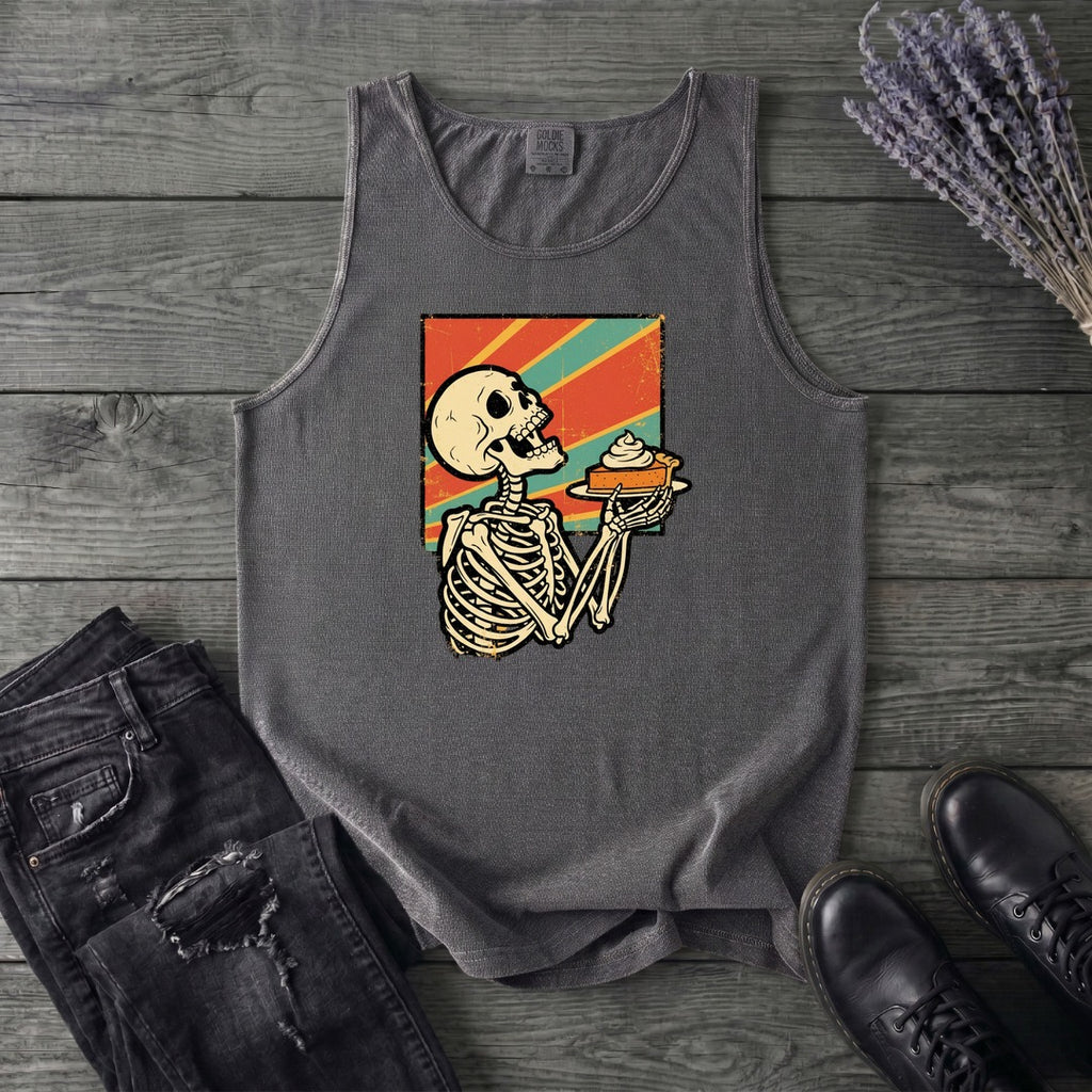 Skeleton Pumpkin Pie Grunge Tank Top