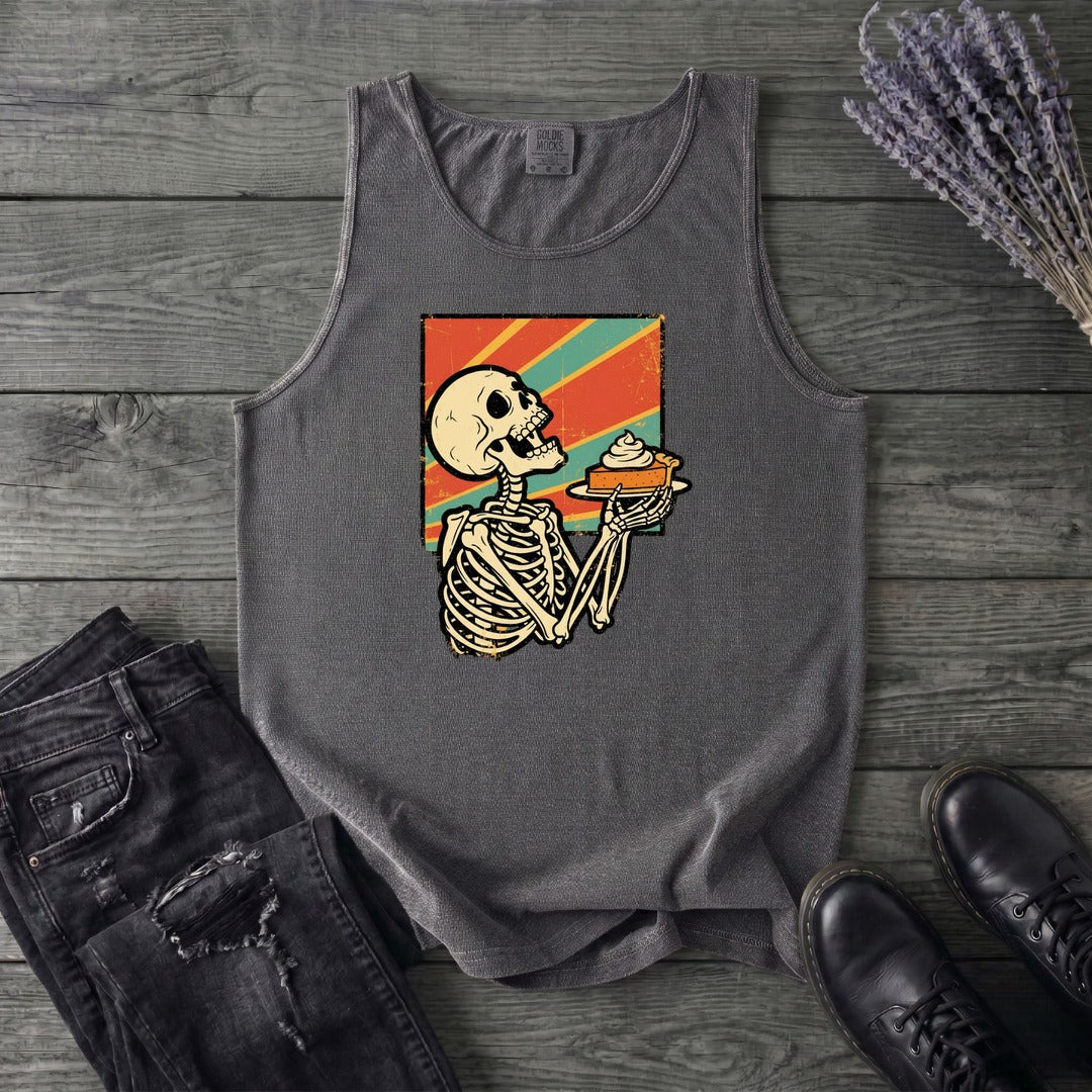 Skeleton Pumpkin Pie Grunge Tank Top