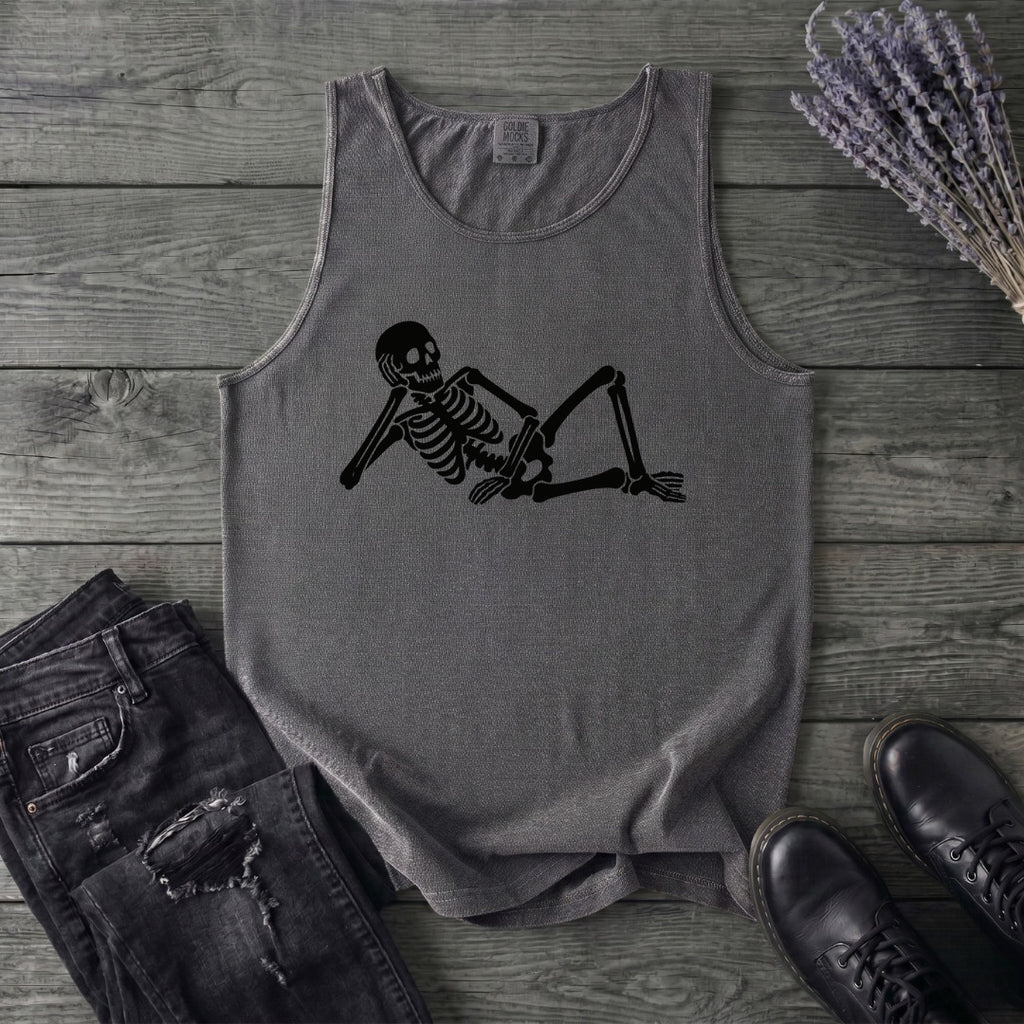 Lounging Skeleton Tank Top