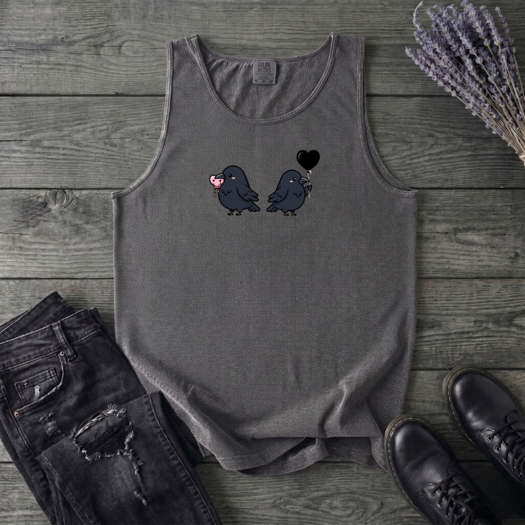 Cute Crow Couple Tank Top
