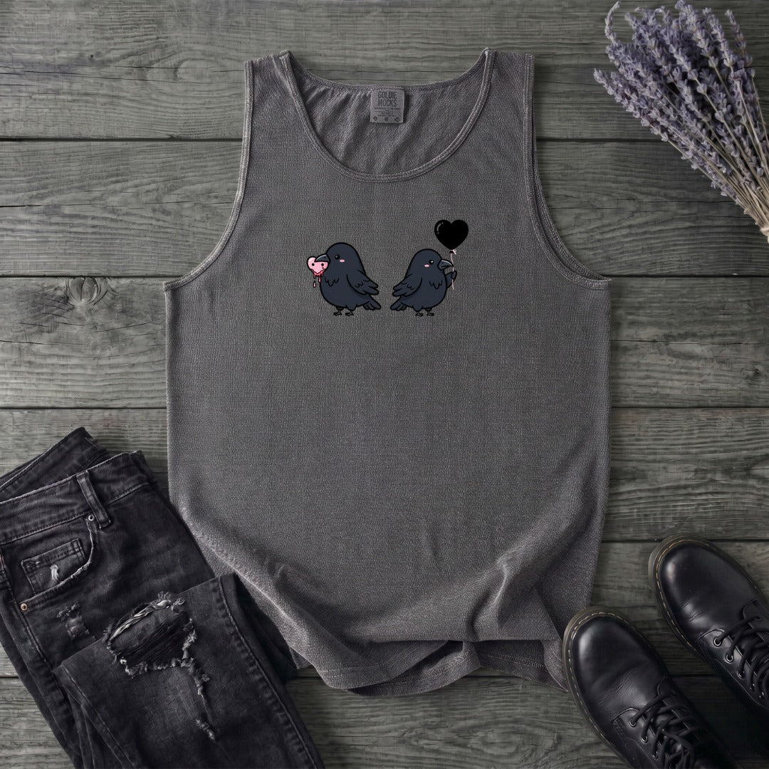 Cute Crow Couple Tank Top