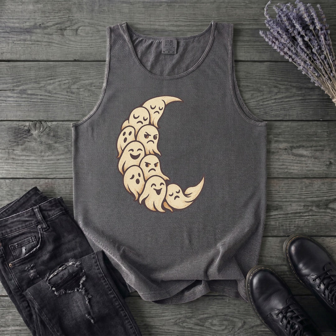 crescent moon ghosts Tank Top