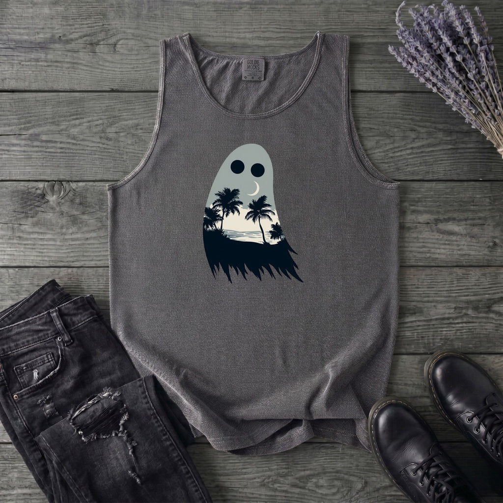 tropical ghost silhouette Tank Top