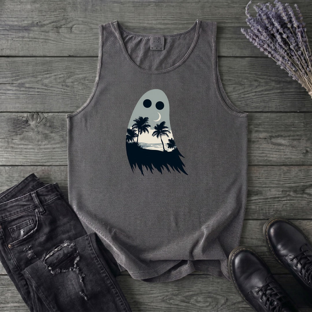 tropical ghost silhouette Tank Top