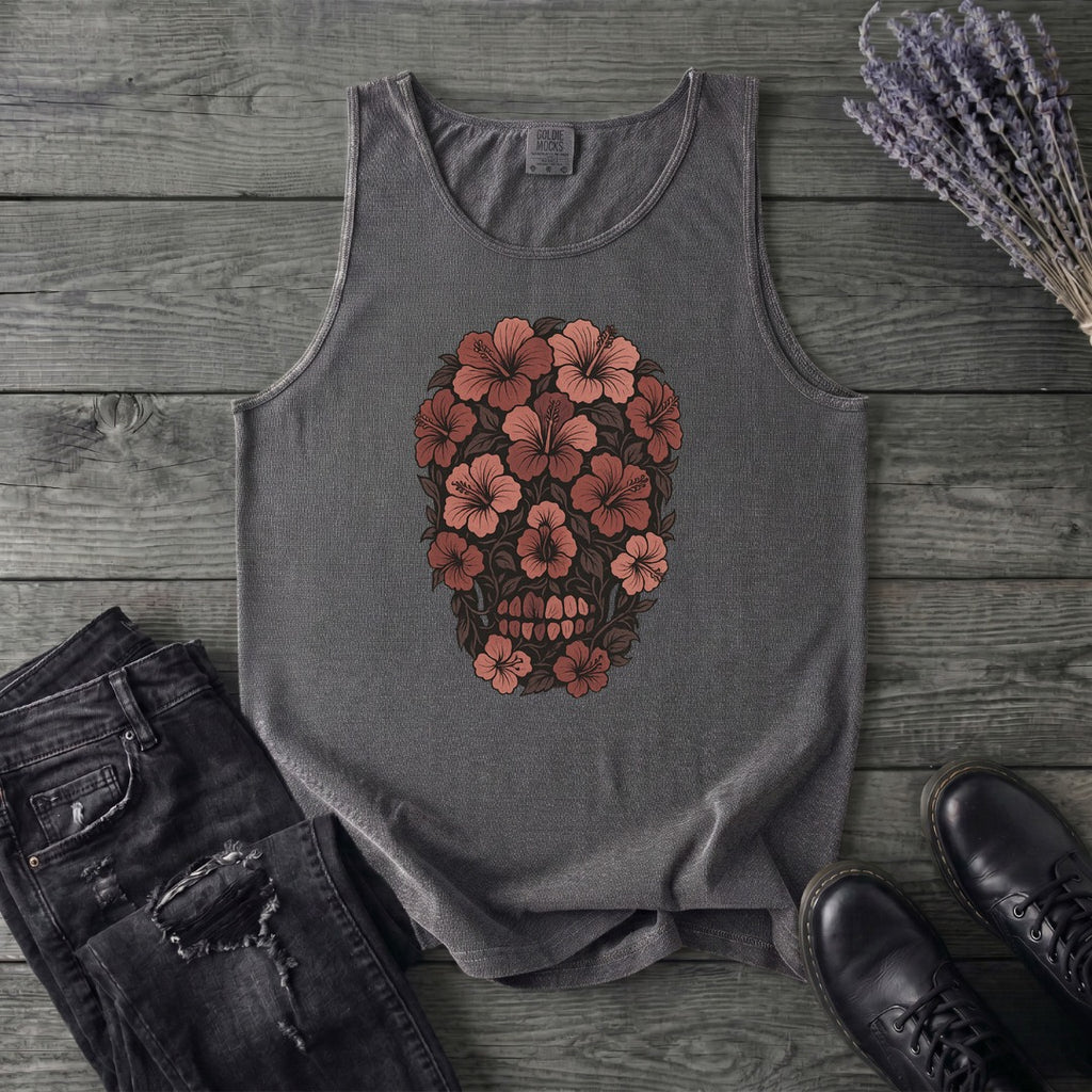 Hibiscus Skull Tank Top