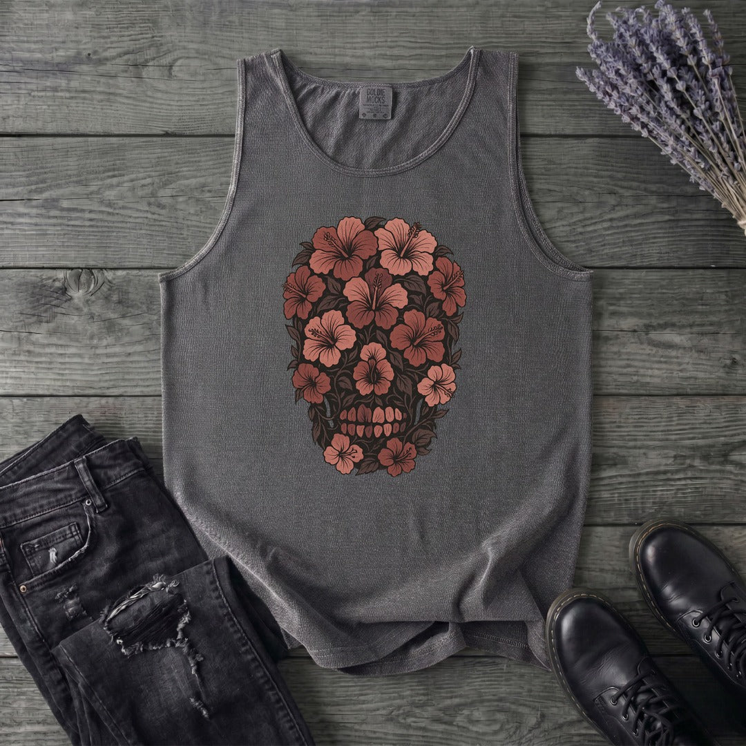 Hibiscus Skull Tank Top