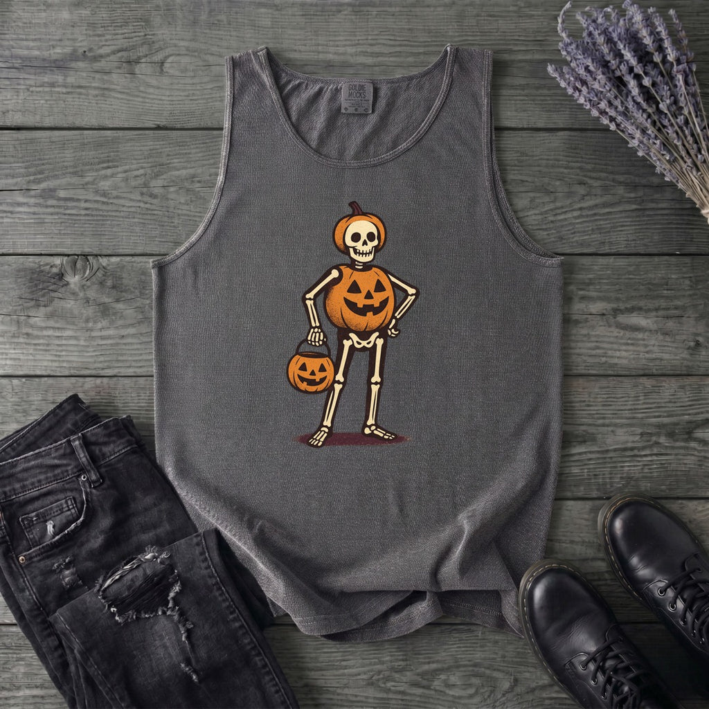 Skeleton Jack O Lantern Costume Tank Top