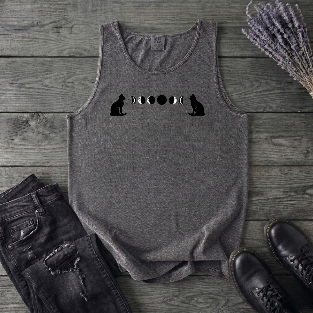 Cat Moon Phases Tank Top