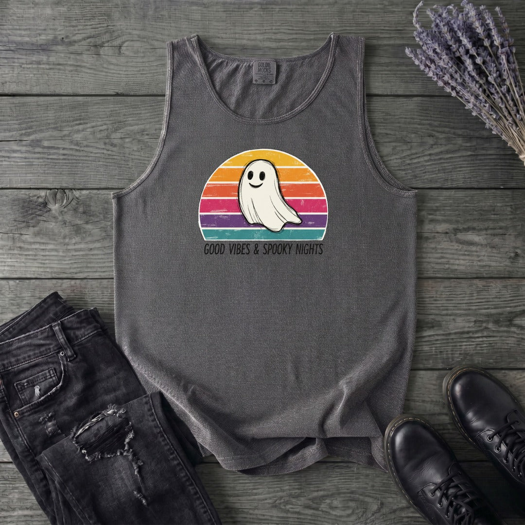 Good Vibes And Spooky Nights Tank Top