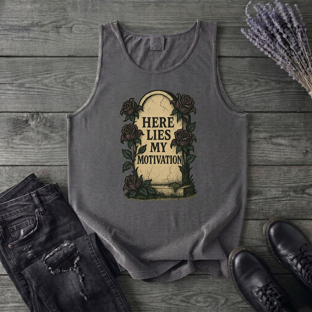 Here Lies My Motivation Tank Top
