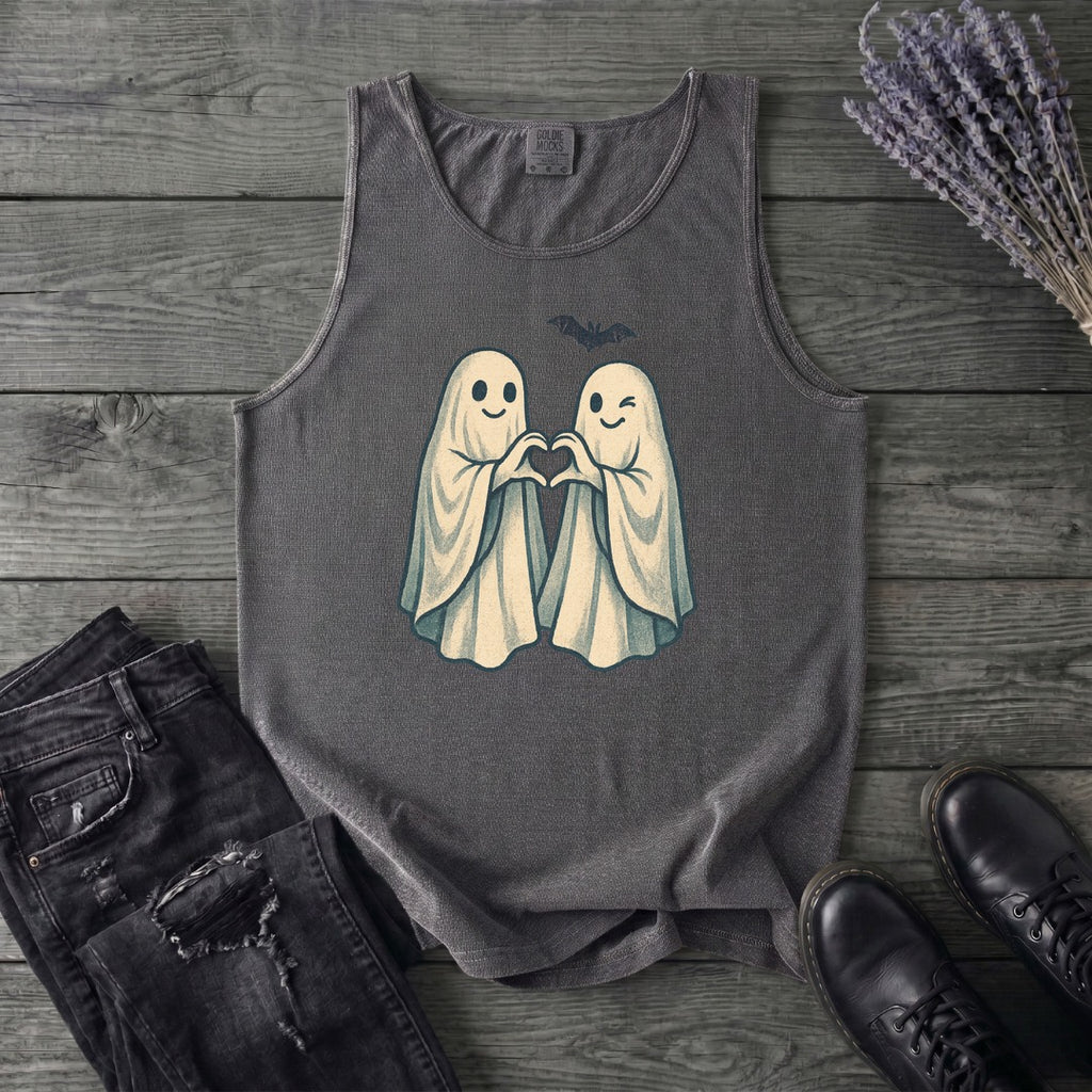 Two Ghosts Heart Hands Tank Top