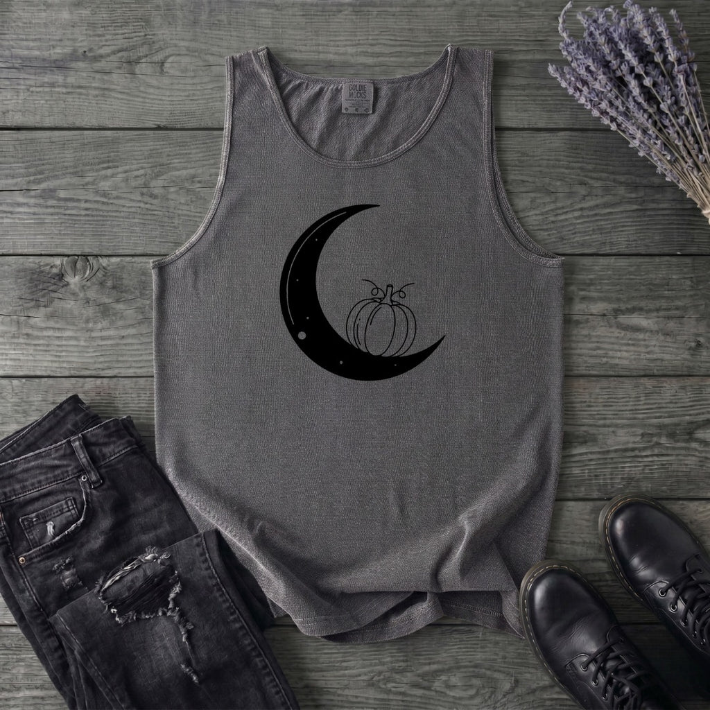 Moon And Pumpkin Tank Top