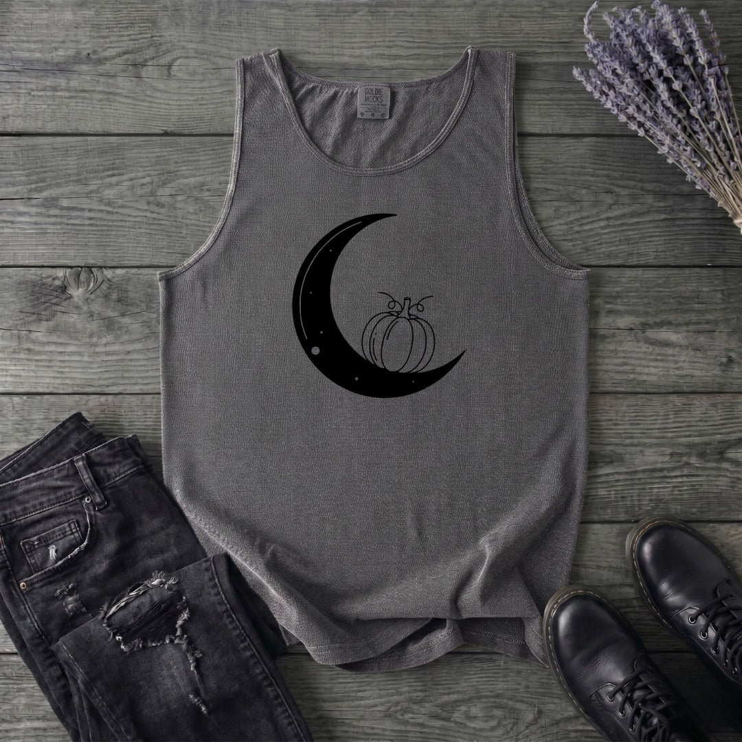 Moon And Pumpkin Tank Top