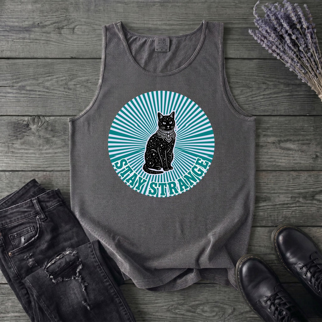 stay strange celestial cat Tank Top