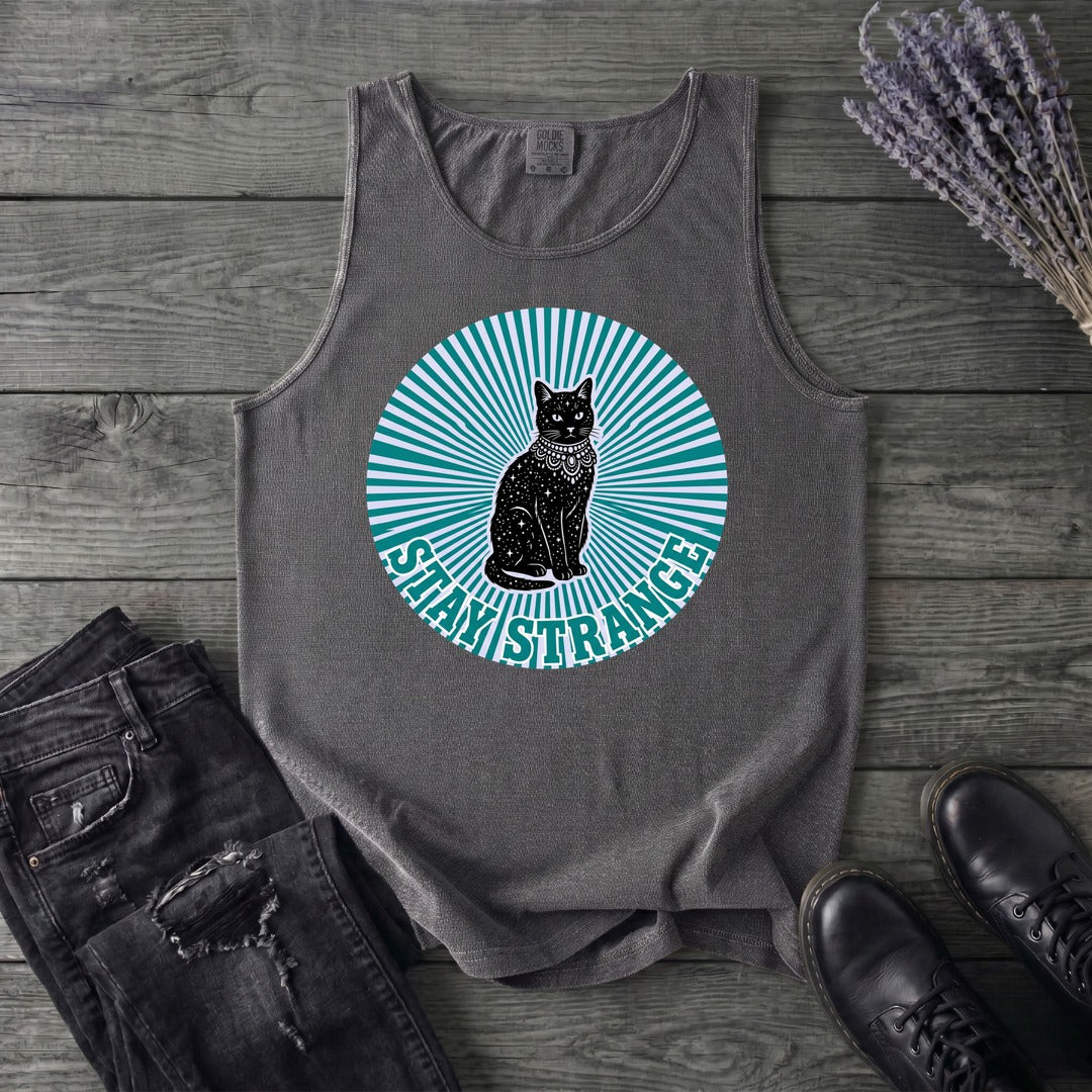 stay strange celestial cat Tank Top