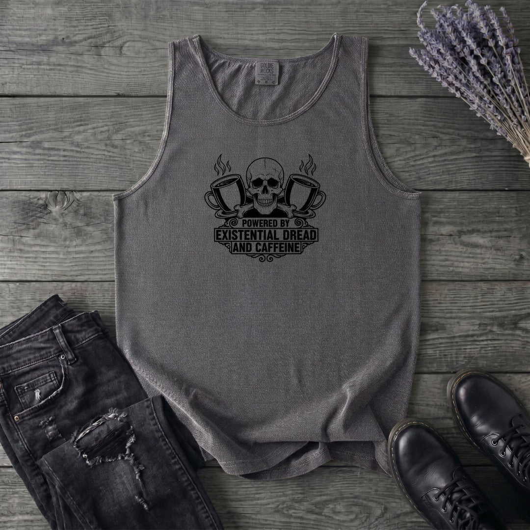 Powered By Dread And Caffeine Tank Top