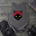 Black Cat Headband Tank Top