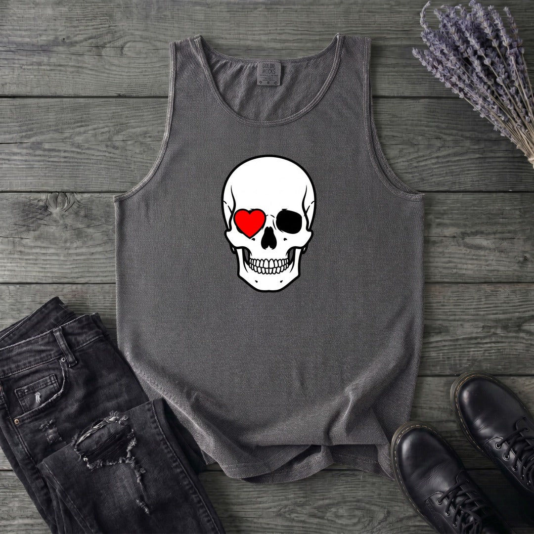 Heart Eye Skull Tank Top